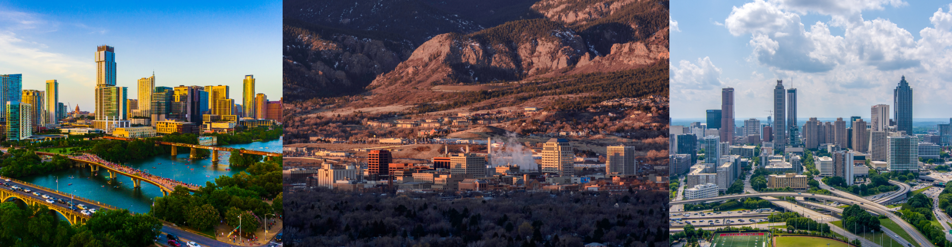A city with a river running through it.