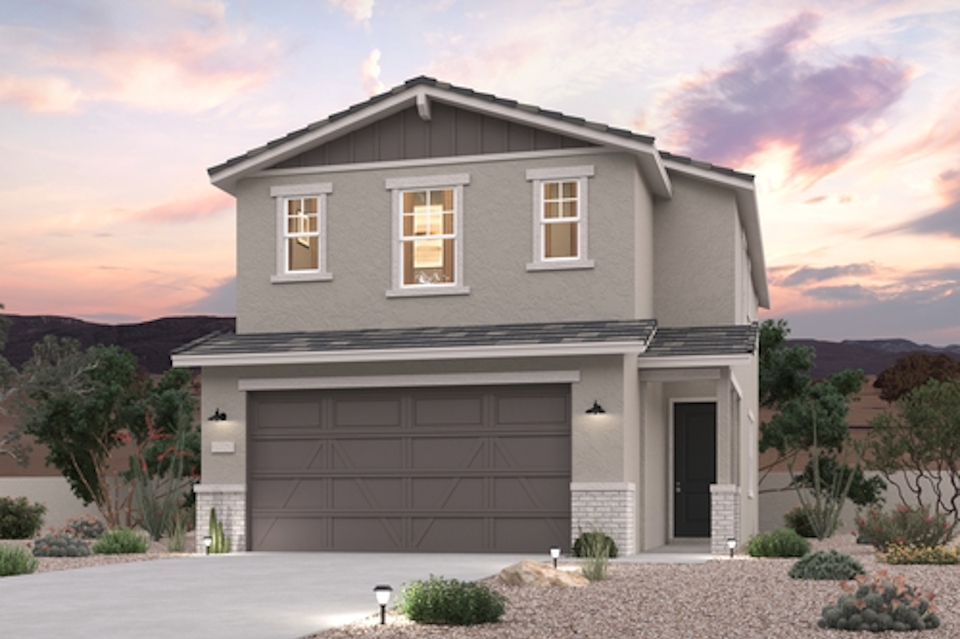 A house with a garage.