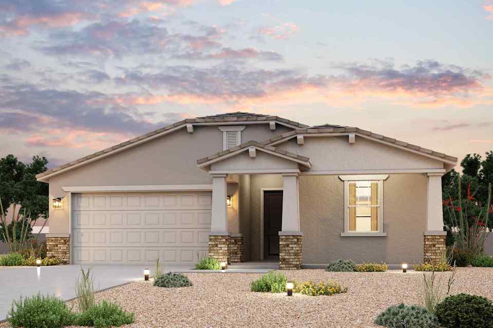 A house with a driveway.