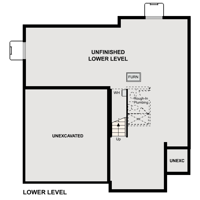 Diagram. Powell Floorplan, Standard Basement