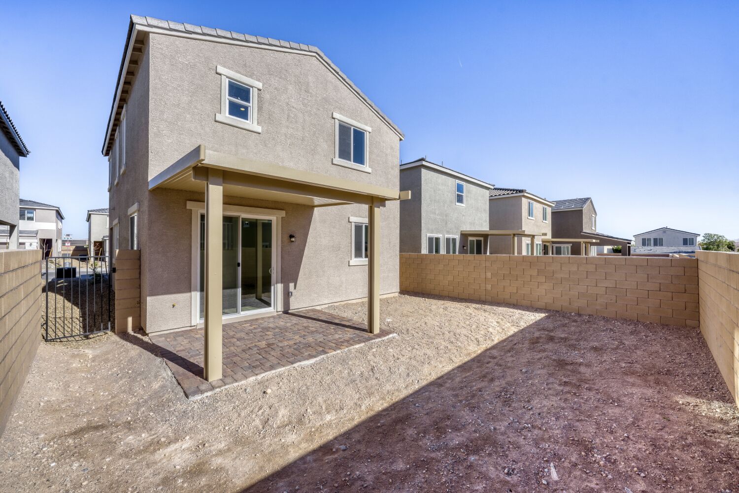 A building with a stone wall.