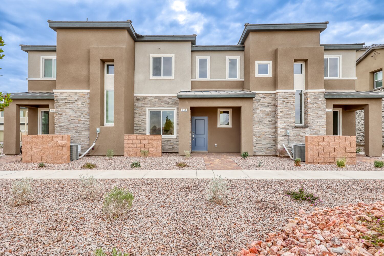 A large brick building.