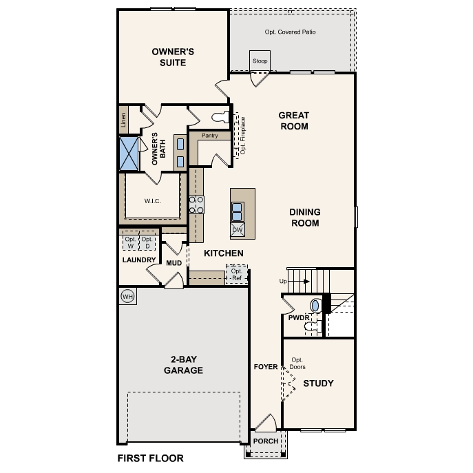 Meadowlark floor plan, first floor
