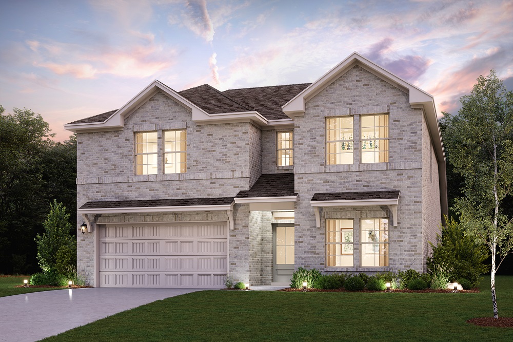 A house with a garage.