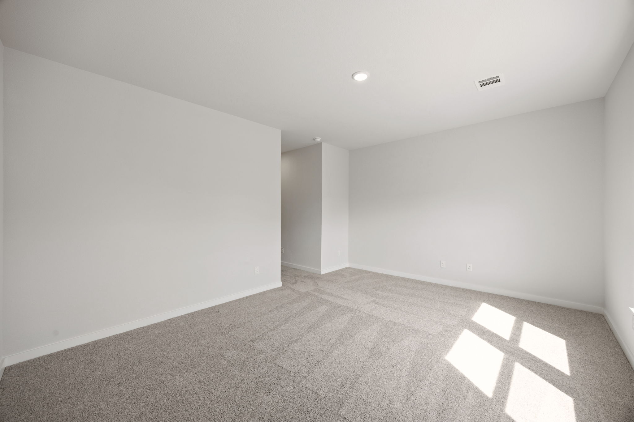 A room with white walls.