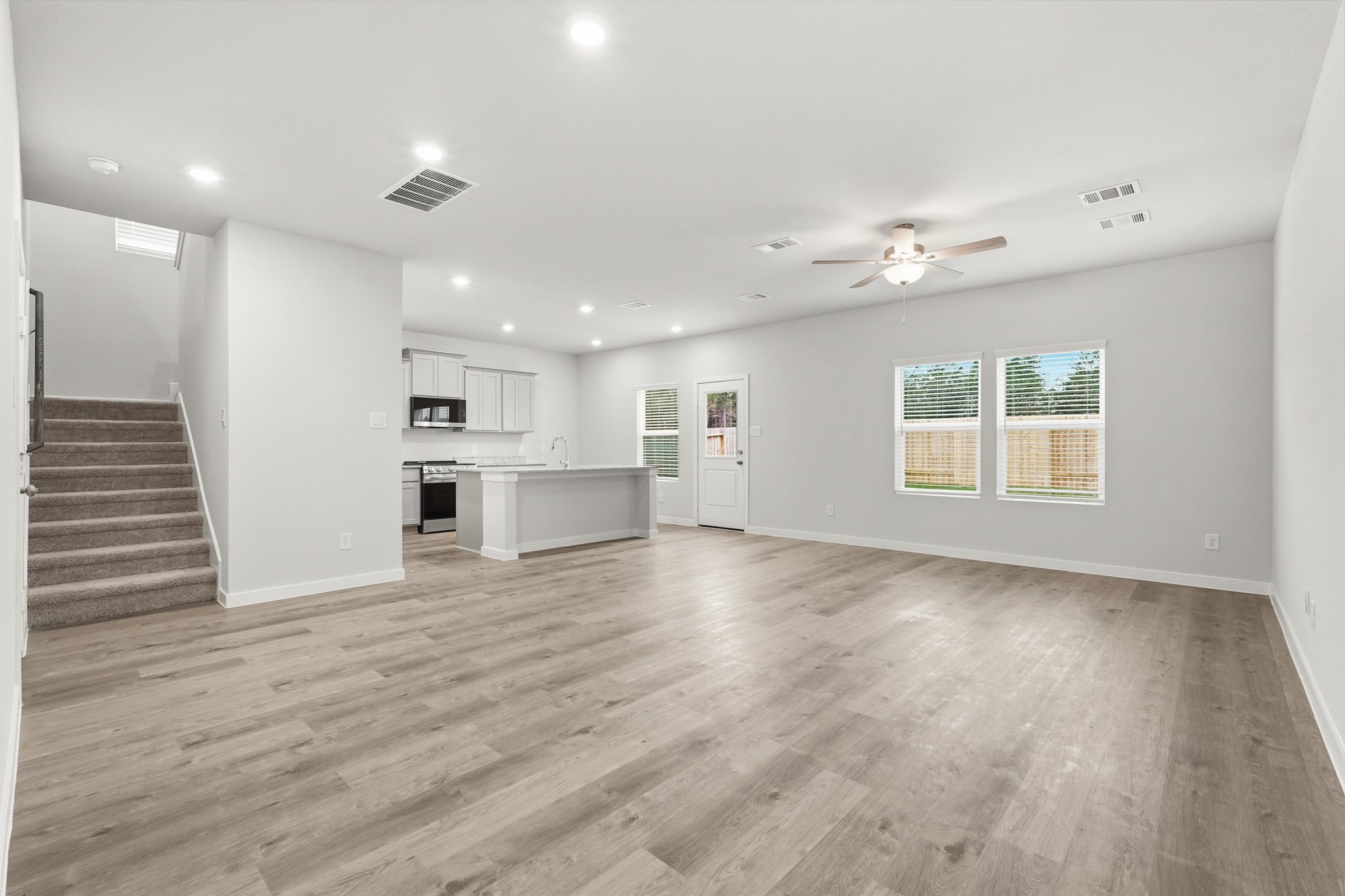 A large empty kitchen.