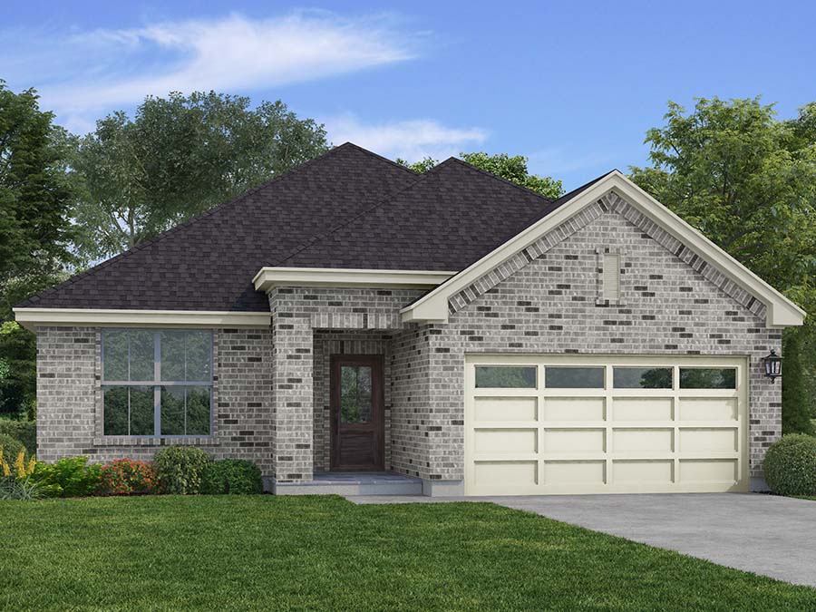A house with a garage.