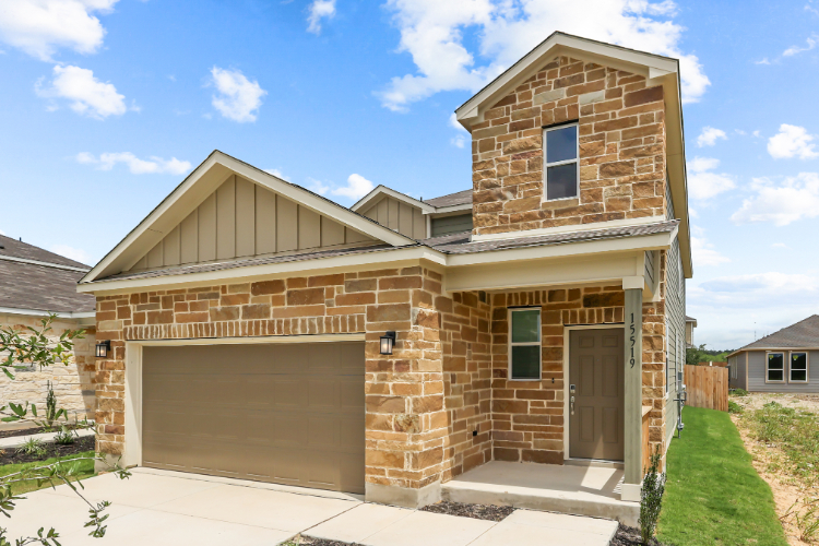 A house with a garage.