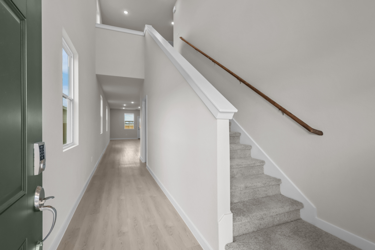 A staircase in a house.