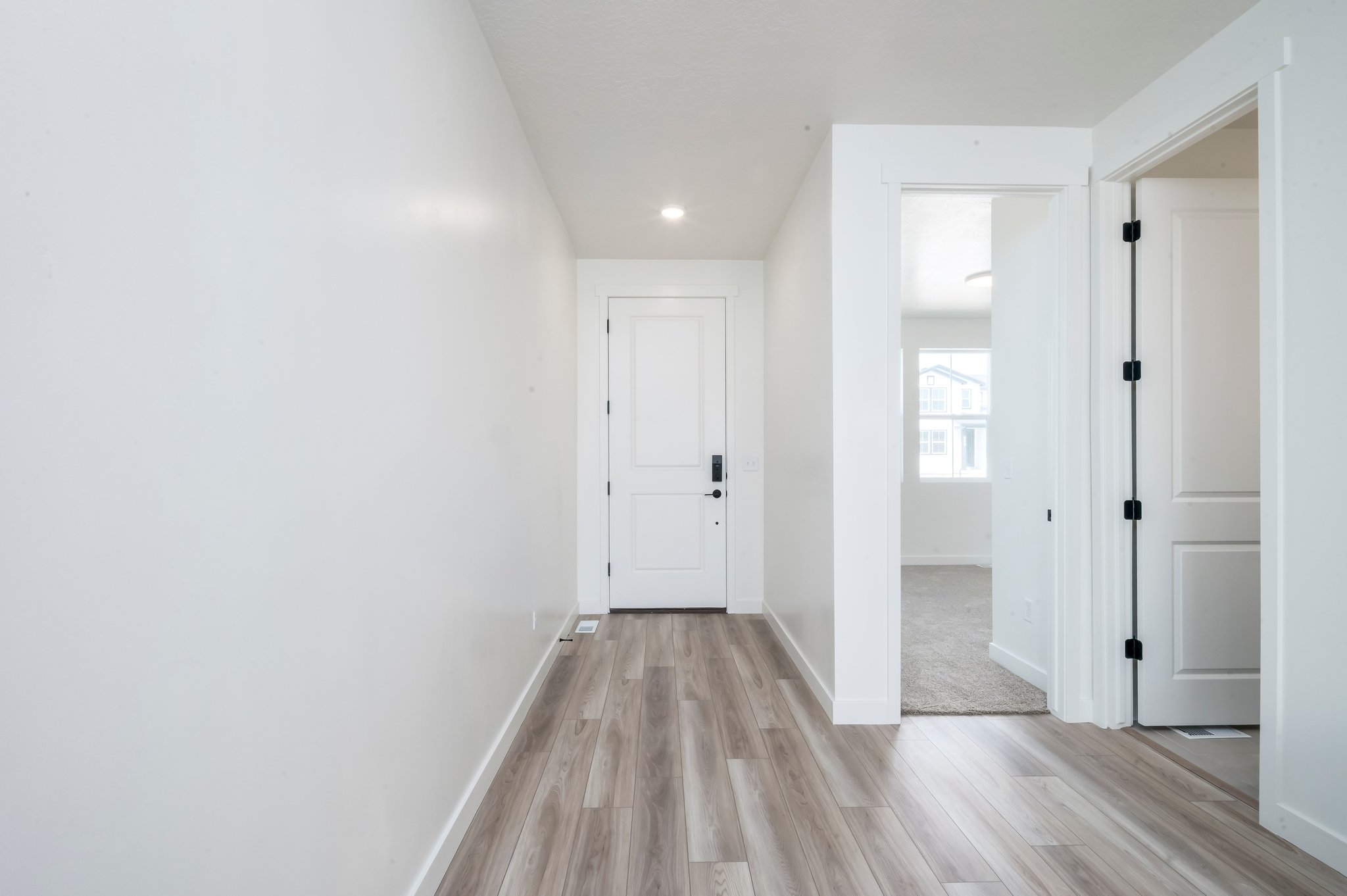 A room with white doors.