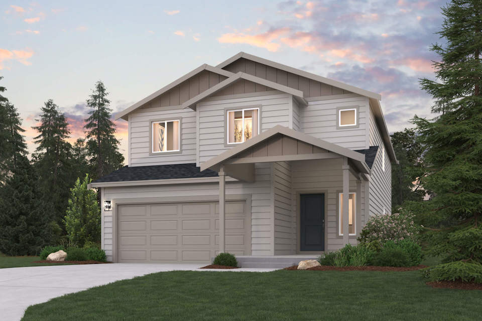 A house with a garage.