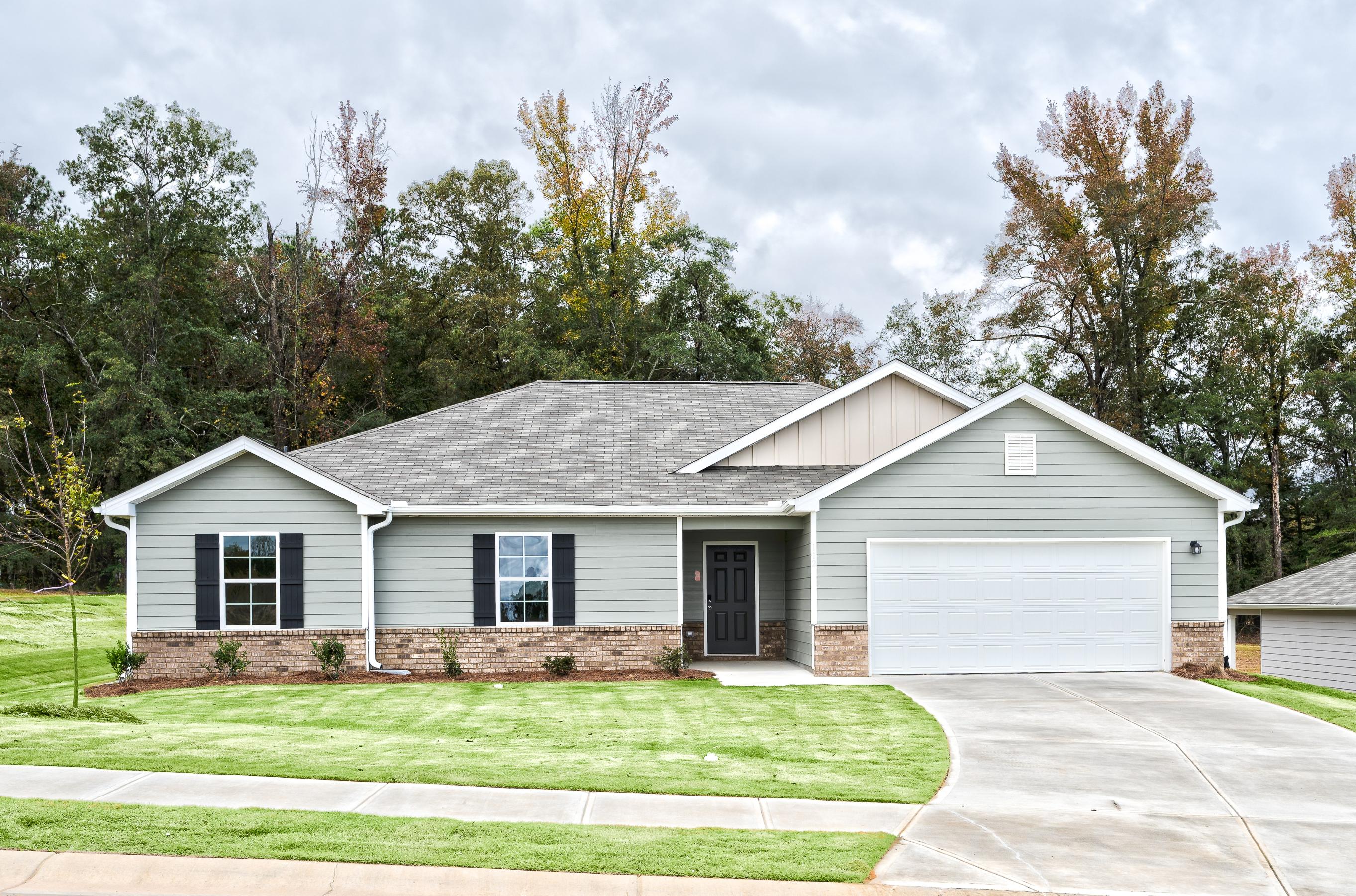 A house with a driveway.