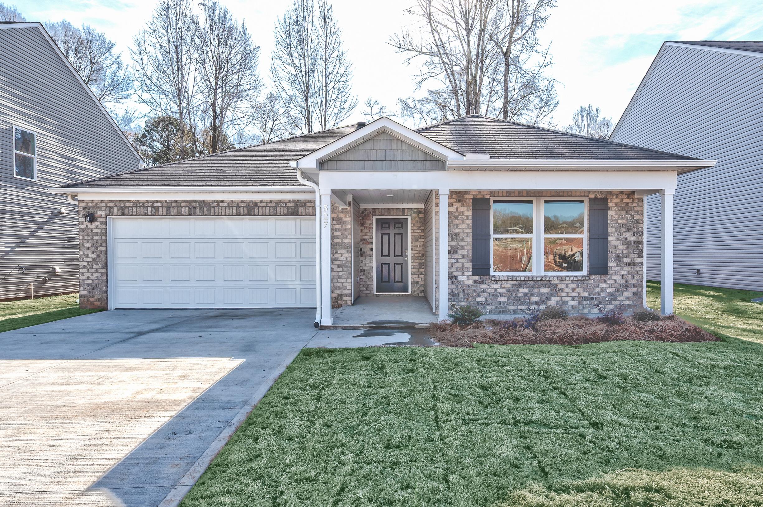 A house with a garage.